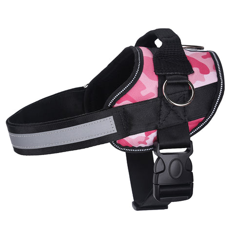 pink dog harness