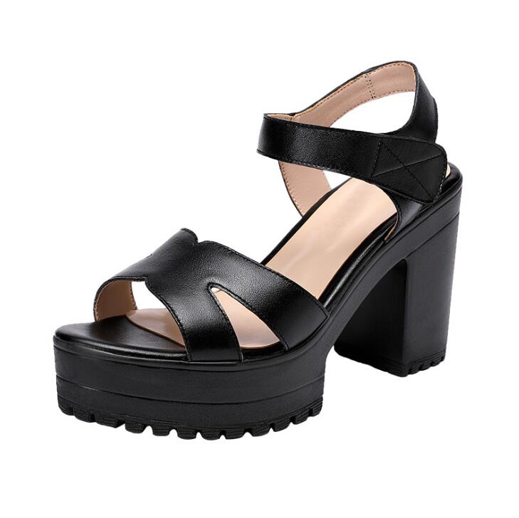 Open Toe Chunky Heel Sandals QNML12 - AstarShoes