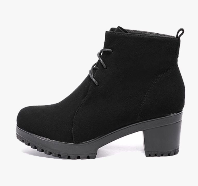 Petite Size Chunky Heel Short Boots AP231 - AstarShoes