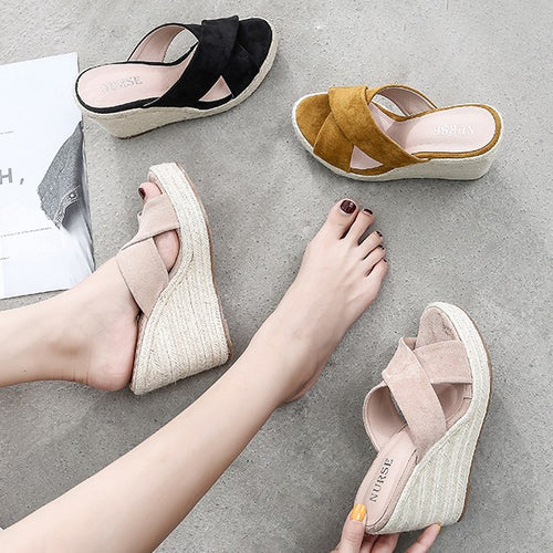 slip on wedge sandal