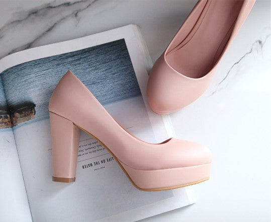 high heel platform pumps