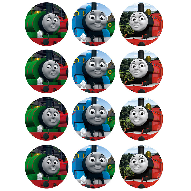 Thomas The Tank Engine Cupcake Edible Icing Image 6cm 12pk