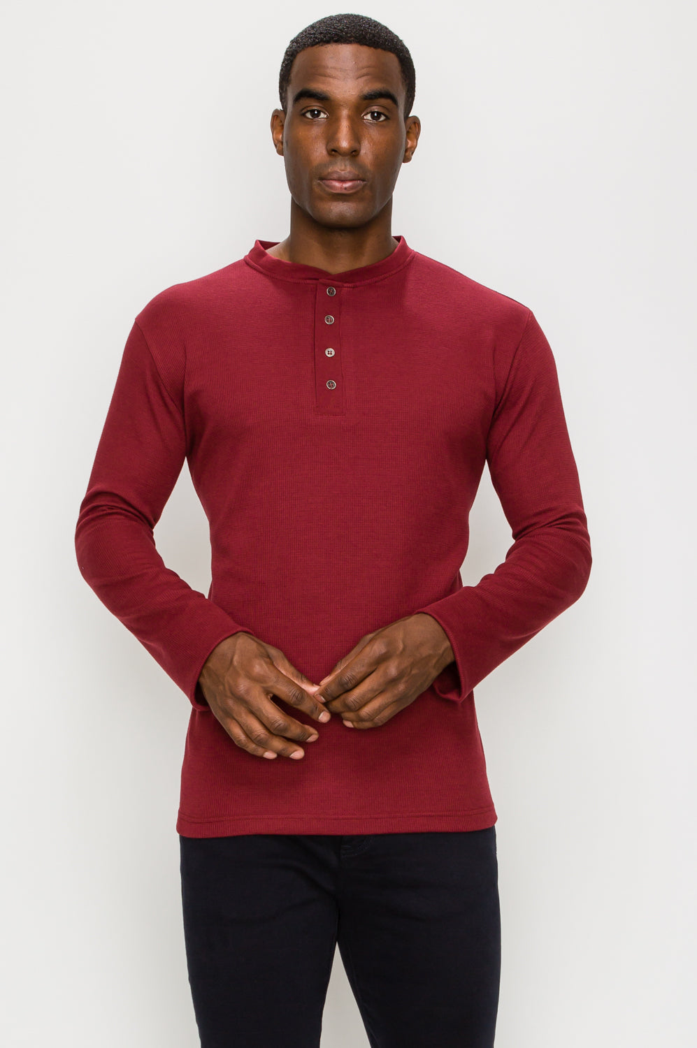 red long sleeve shirt for men