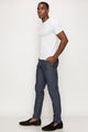 Zinovizo Men's Slim-fit Metallic Navy Trousers
