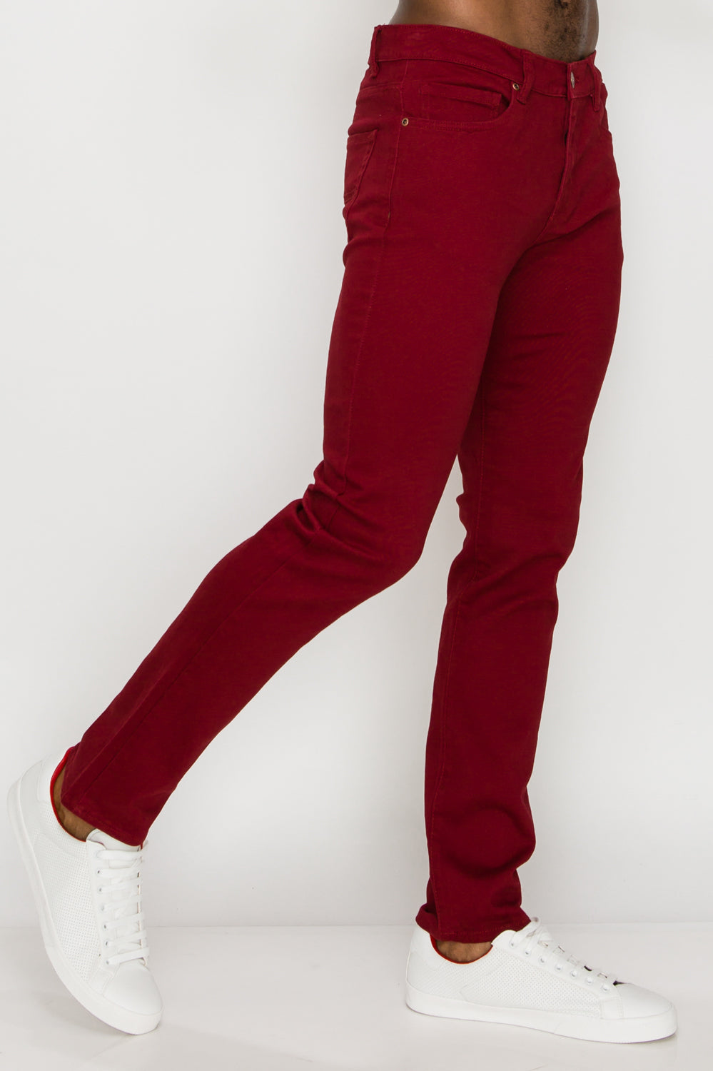 Zinovizo Men's Skinny-fit Red Wine Pants – zinovizo