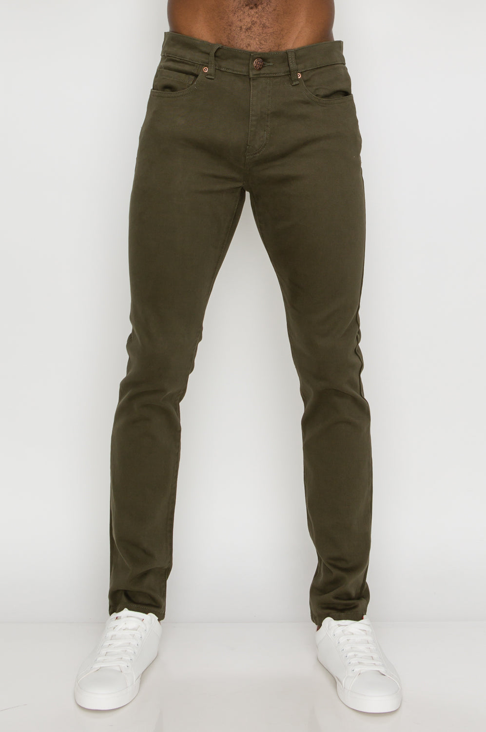 olive skinny pants mens