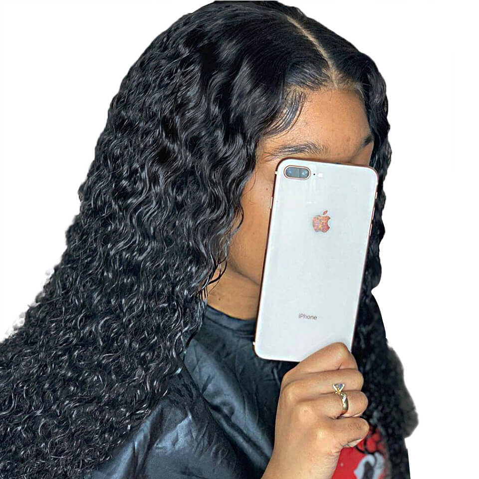 water wave 370 lace human hair wigs