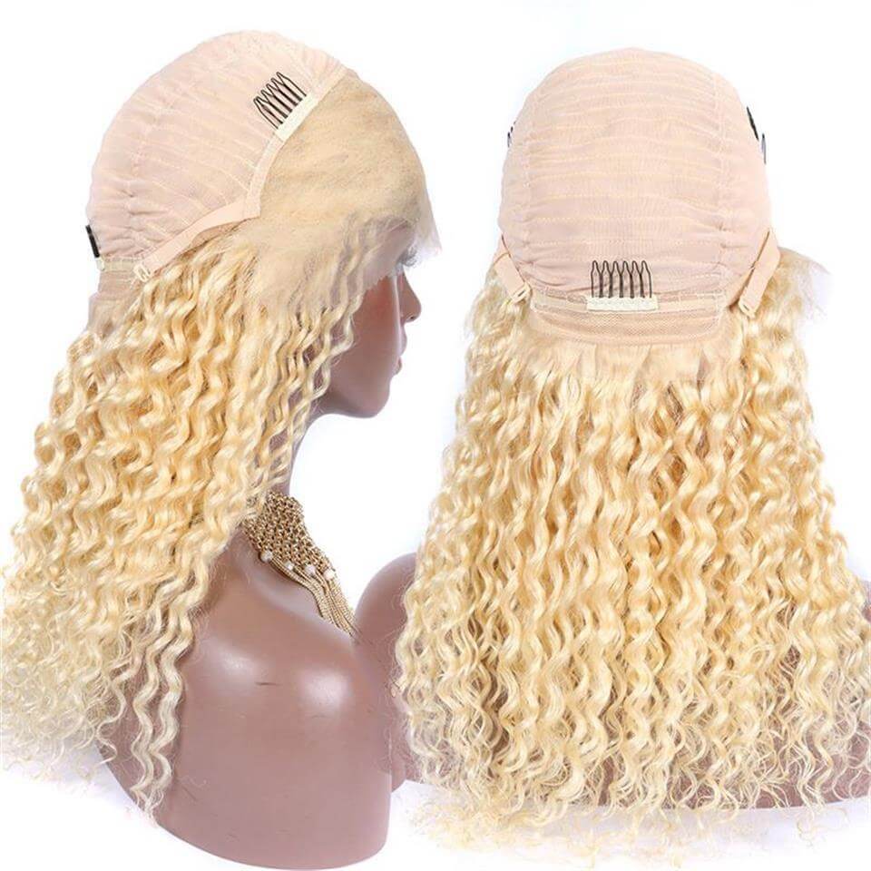 613-13x4 deep curly lace front wigs with baby hair