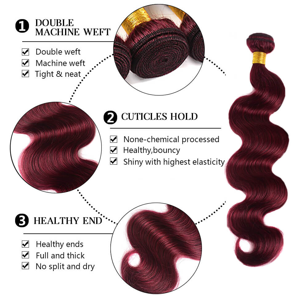99j body wave human hair bundles