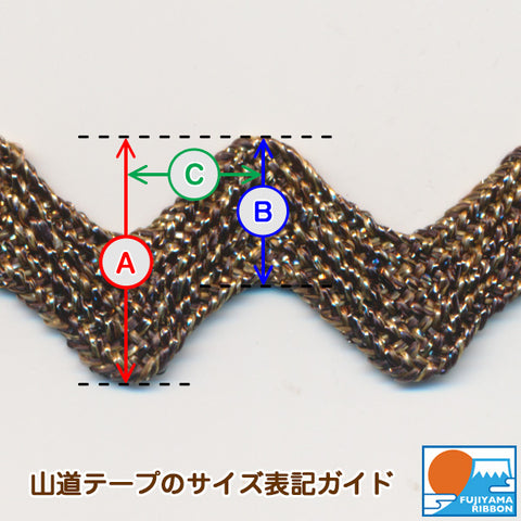 山道テープのサイズ表記ガイド