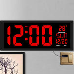 Horloge Murale<br> Digitale à Piles<br> Grand Écran - Horloge Tendance