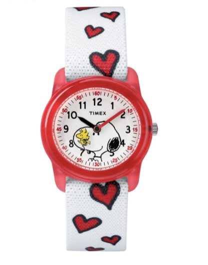Timex Time Machine 29mm Red Heart Pattern Elastic Fabric Kids Watch – DC  Jewellers UK