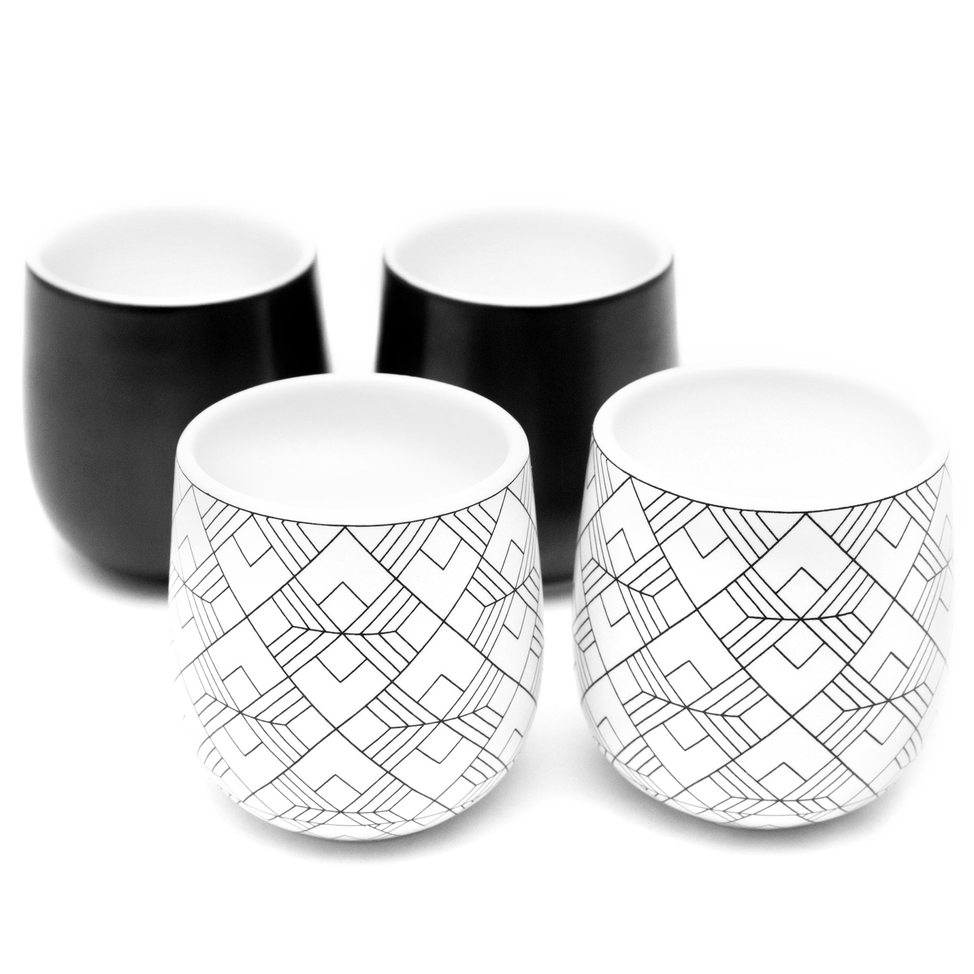 square glass coffee cups