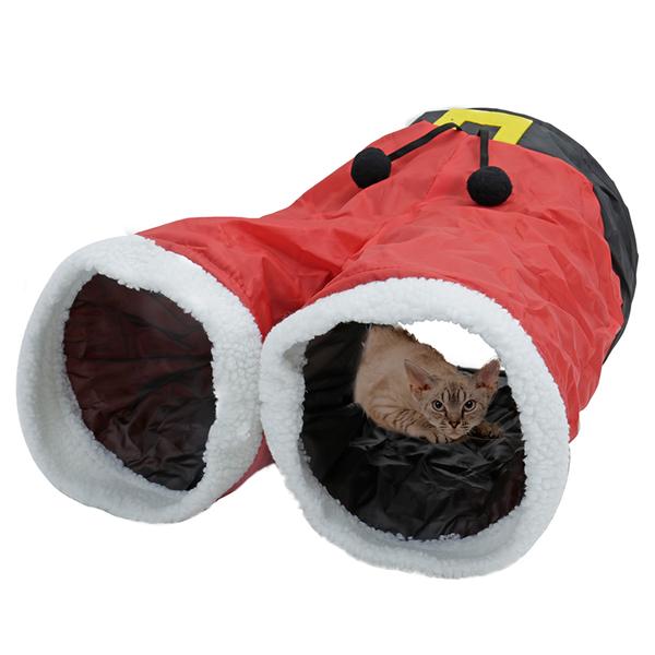 Santa's Pants Cat Tunnel | Toy Store 4 Pets