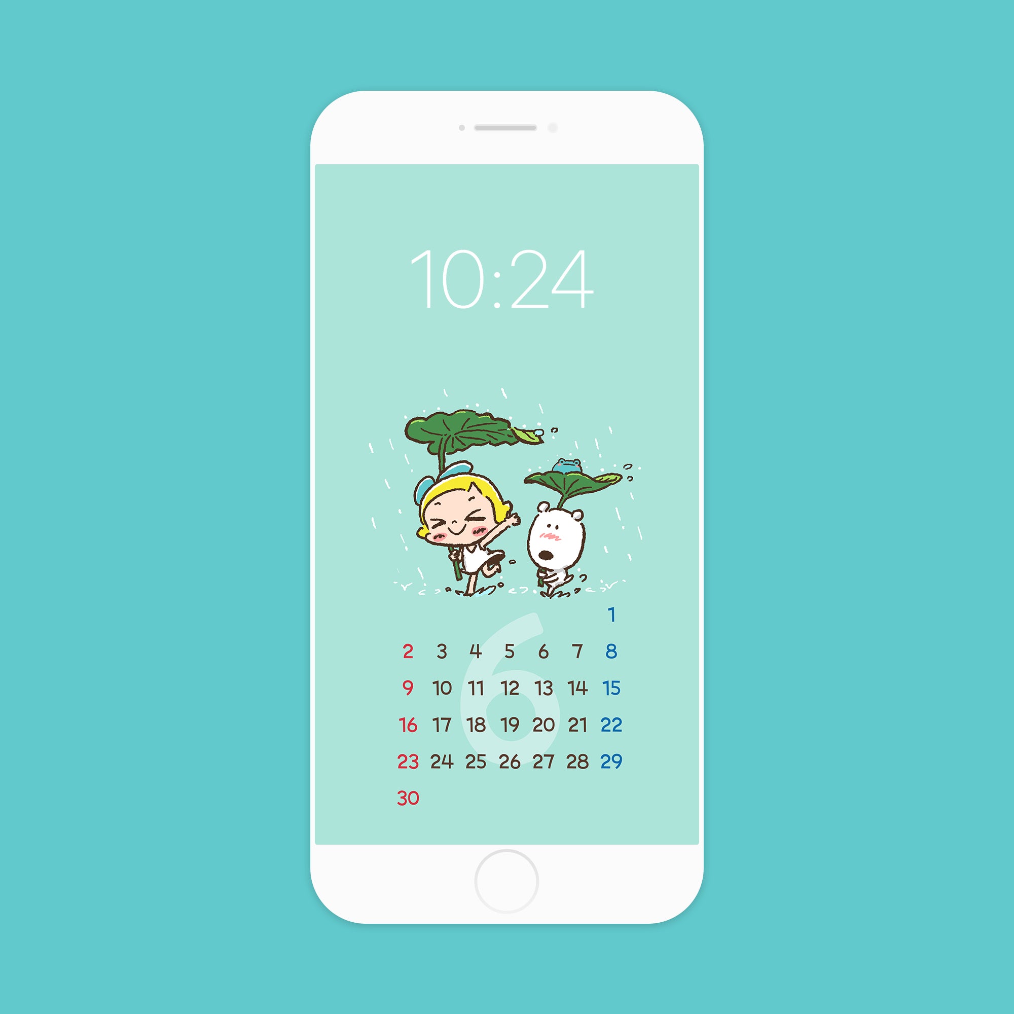 June Wallpaper Standby Calendar レモン シュガー