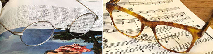 Oval Metal and Tortoise Shell Eyeglasses as Diopter Strength Readers