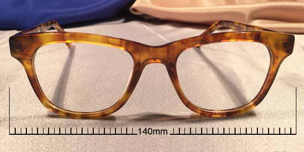 Gold Amber rectangular extra wide eye frames
