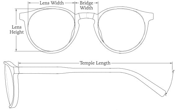 Eyeglasses frame measurements to ensure fit