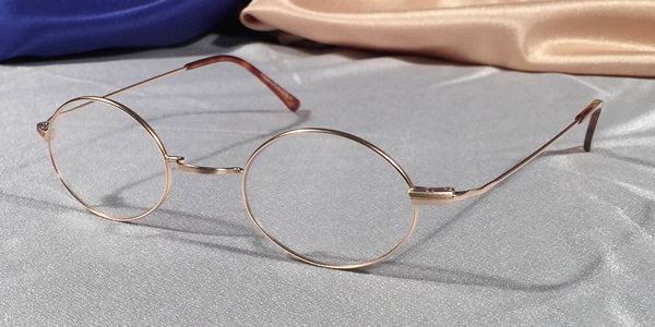 Matte Gold Oval Peabody Pierce Eyeglasses
