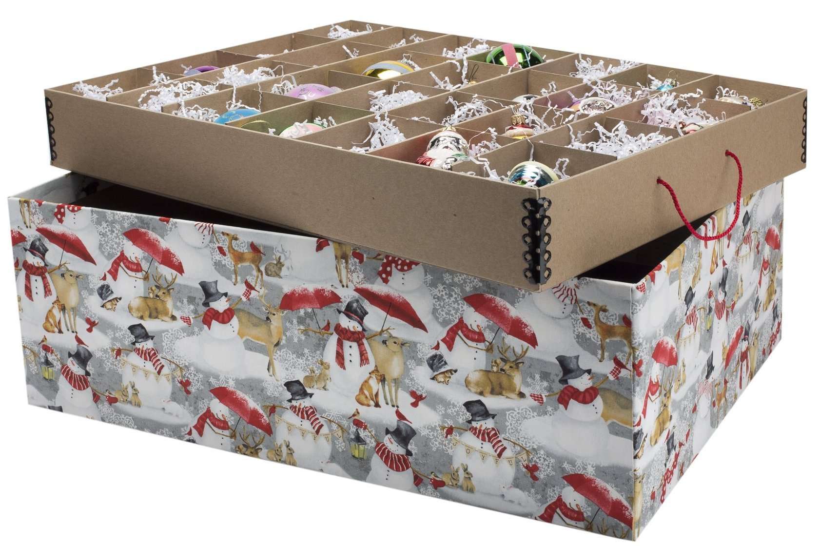 31L Christmas Ornament Box With Cardboard Dividers — Ezy Storage