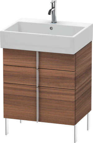 Duravit Vero Air 484 to 684mm 2 drawers 1 pull-out compartment Floor-standing Vanity