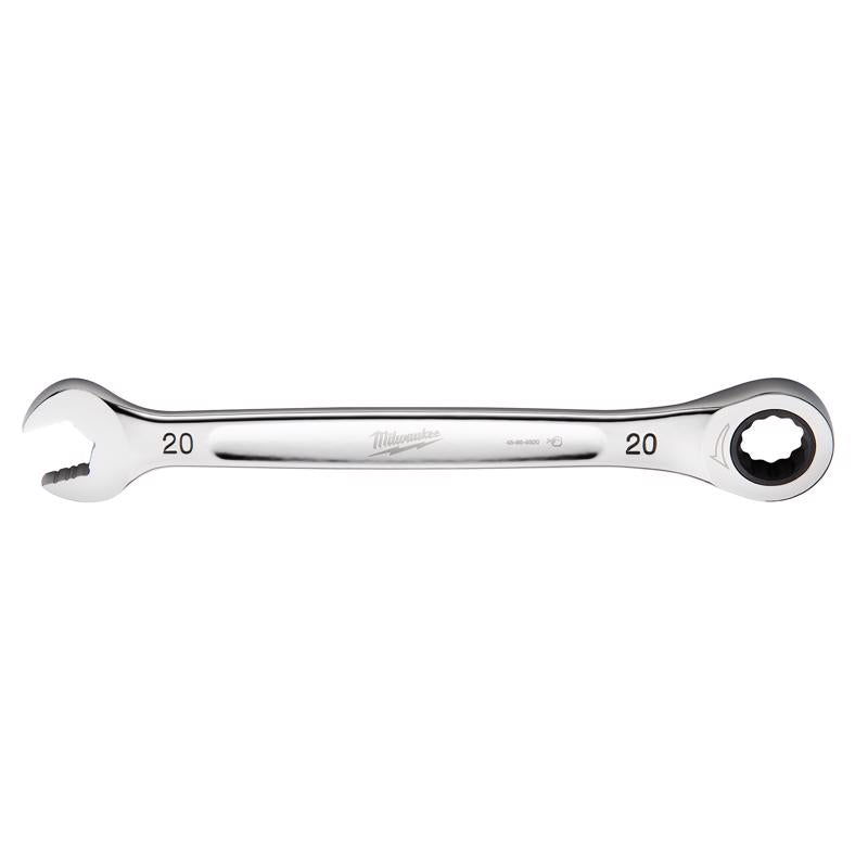 Milwaukee 20 mm X 20 mm 12 Point Metric Ratcheting Combination Wrench 10.71 in. L 1 pc