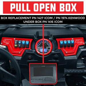 PCI RZR PULL OPEN BOX REPLACEMENT RADIO AND INTERCOM BRACKET - Dirt Warrior Accessories