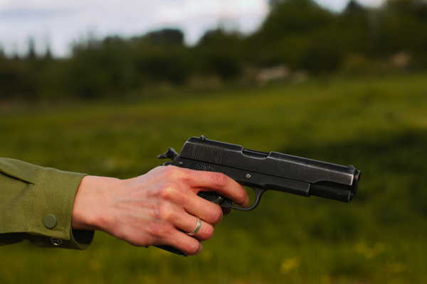 man holding a gun