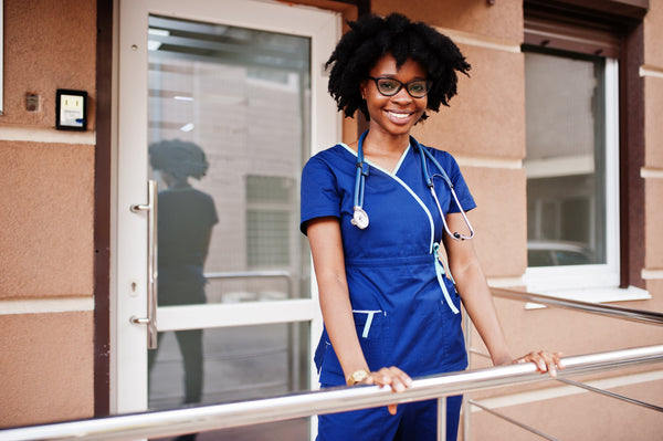 Satisfied and relaxed nurse taking a break