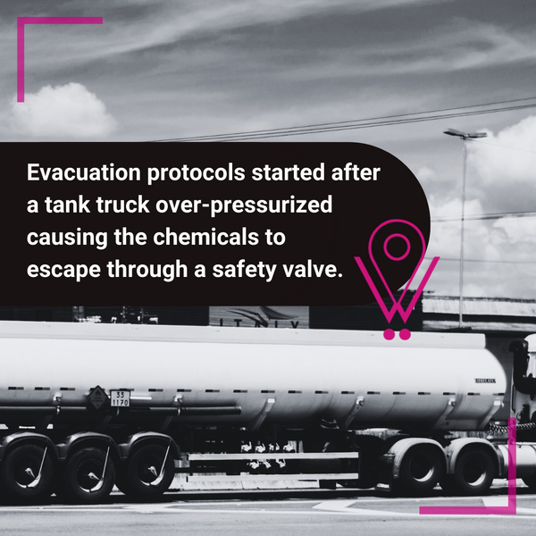Employee evacuation in a chemical industry