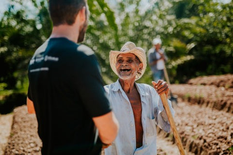 Two men talking in Honduras