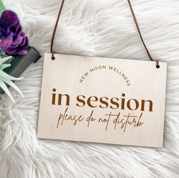 Engraved In Session Please Do Not Disturb Sign | Small Business Signs