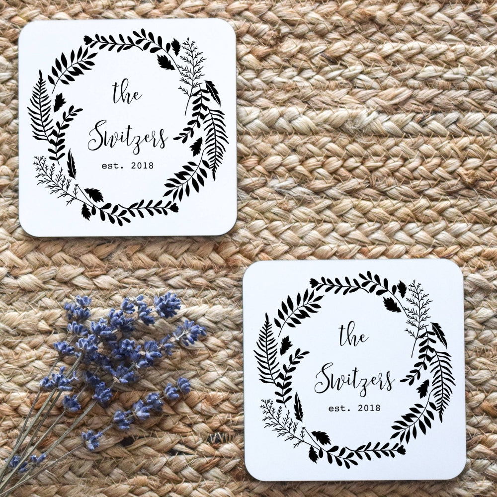 personalized wedding coasters