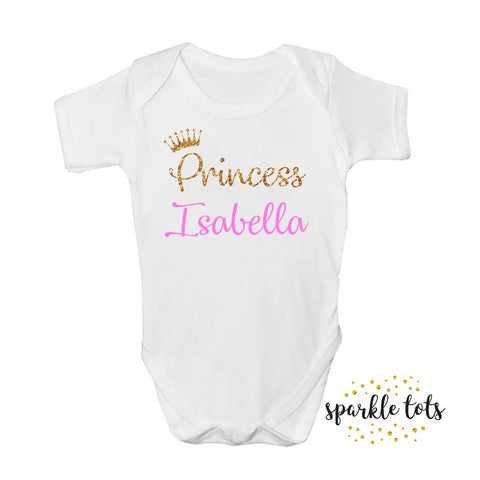 personalised girl baby grow