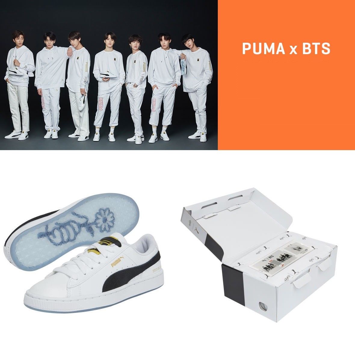 tênis puma x bts basket patent