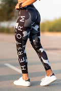 Troops Squad Military Workout Leggings (Blue)