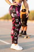 Troops Squad Military Workout Leggings (Purple)