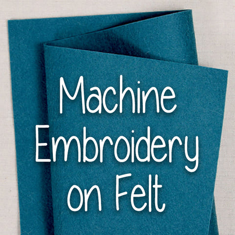 Machine Embroidery on Felt with SewInspiredByBonnie.com