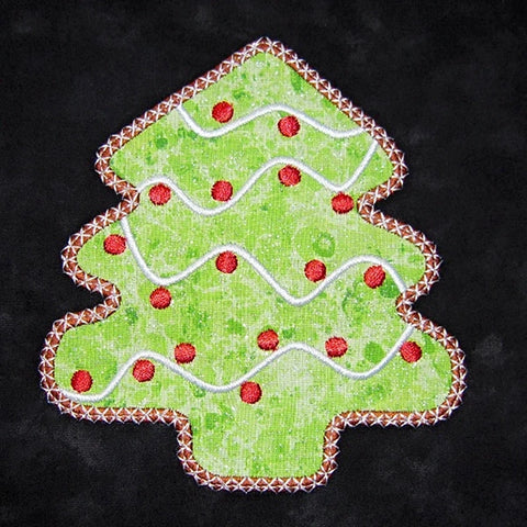 Picture of machine embroidery Christmas tree design at Sew Inspired by Bonnie