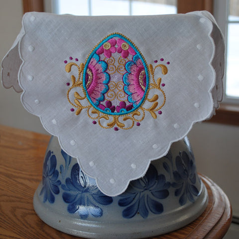 Picture of Sew Eggsquisite machine embroidery Easter egg on basket liner