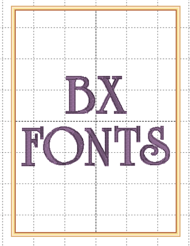 Picture of words "BX Fonts" nicely aligned using BX machine embroidery option at Sew Inspired by Bonnie