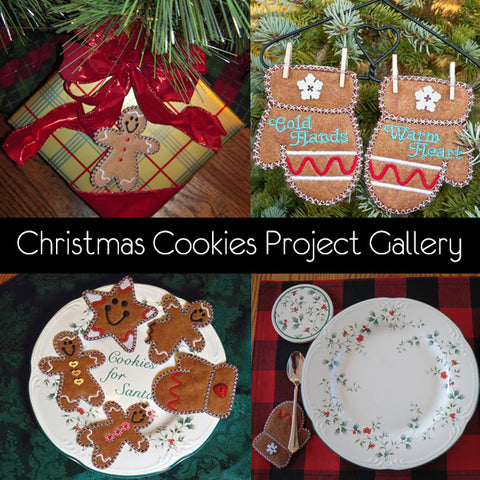 Picture of Christmas Cookies machine applique project inspiration.