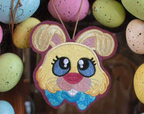 Picture of Bunny Buddies machine applique ornament at Sew Inspired by Bonnie