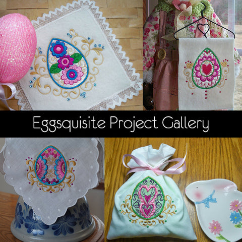 Sew Exquisite and Eggsquisite Jewels project tutorials from Sew Inspired by Bonnie