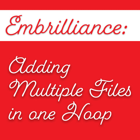 Adding Multiple Files in one Hoop With Embrilliance SewInspiredByBonnie.com