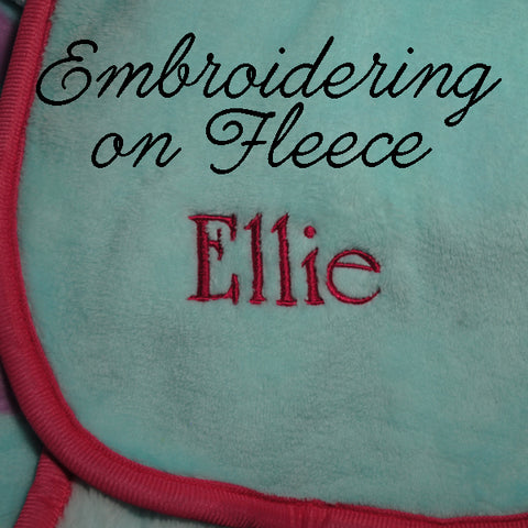 Embroidering on Fleece SewInspiredByBonnie.com