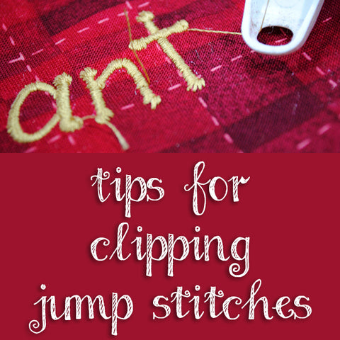 SewInspiredByBonnie.com Tips for Trimming Jump Stitches