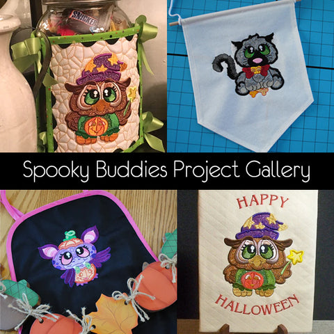 Spooky Buddies machine applique Spooky Buddies project gallery by Sew Inspired by Bonnie