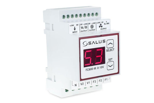 Salus Fan Coil Thermostat Control Module - 0 - 10V - Smart Range - FC600-M - Cool Energy Shop