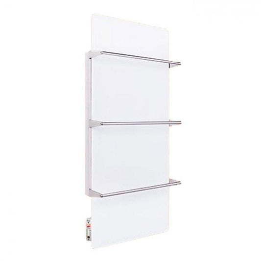 Trianco Aztec Infrared Ceramic Heating Towel Rail 900mm H x 450mm W - White - Infrared Heating Panel - Trianco